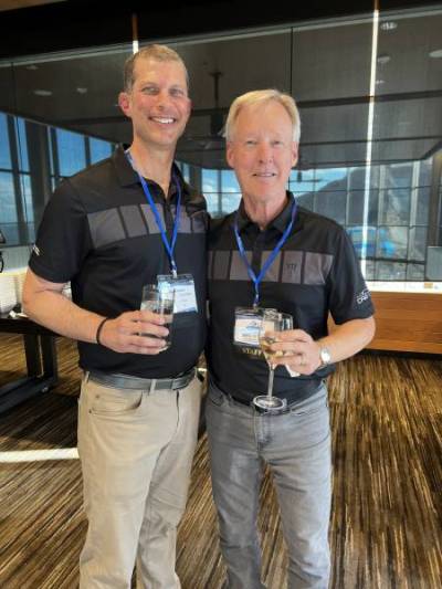 Kevin Caruso, left, Car ADAS COO, with Chris Koepsell, right, vice president of learning and develop